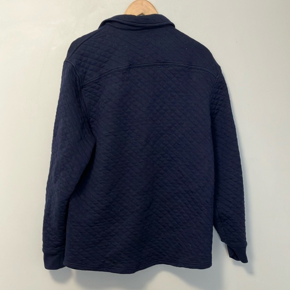 L.L. Bean Navy Blue Quilted Cotton Shirt Jacket - Picture 5 of 5